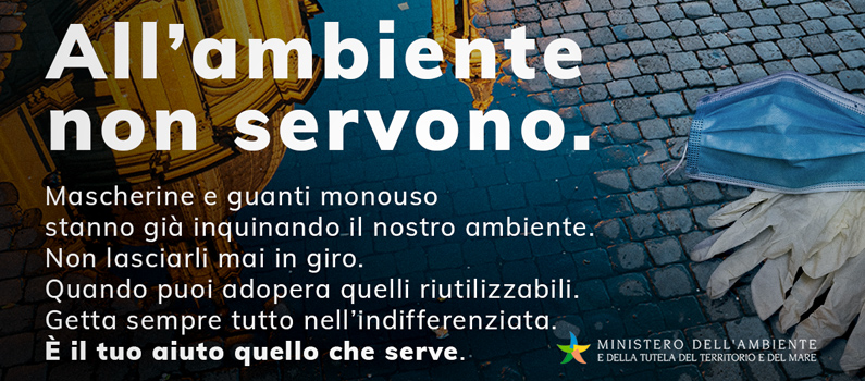 smaltimento corretto mascherine e guanti