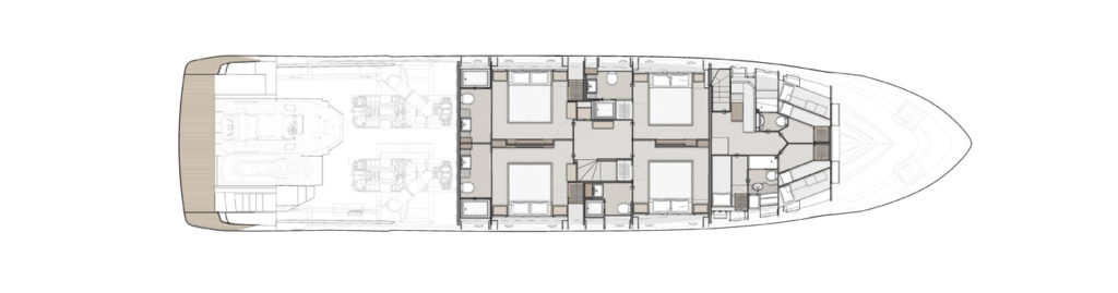 FERRETTI YACHTS 1000 lowerdeck
