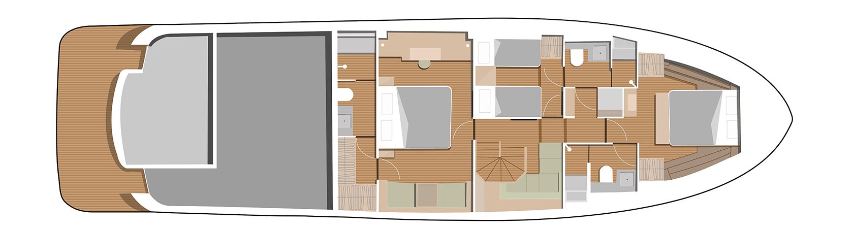 Sirena Yacht 68 layout std