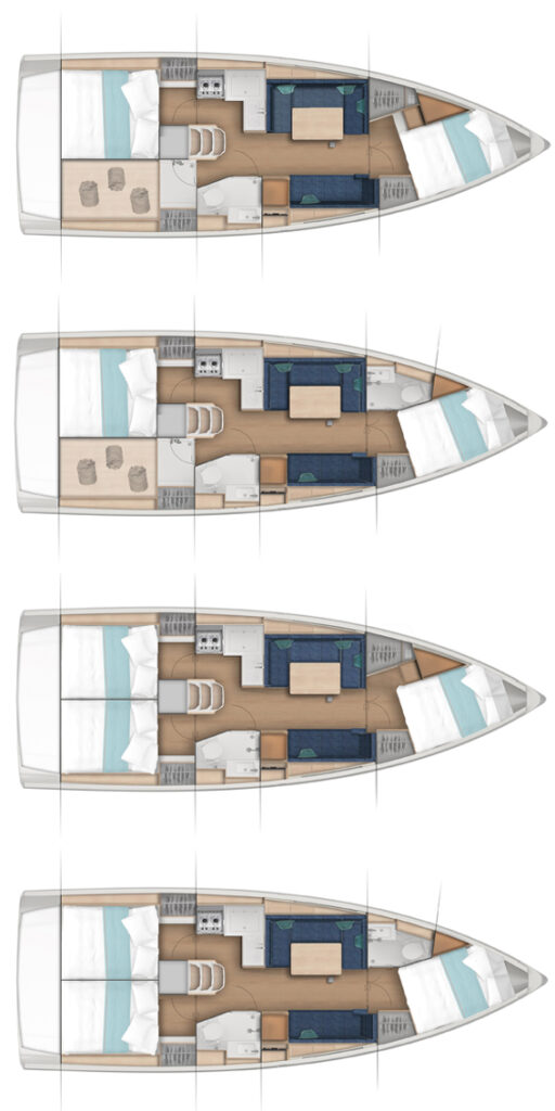 layout interni Sun Odyssey 380
