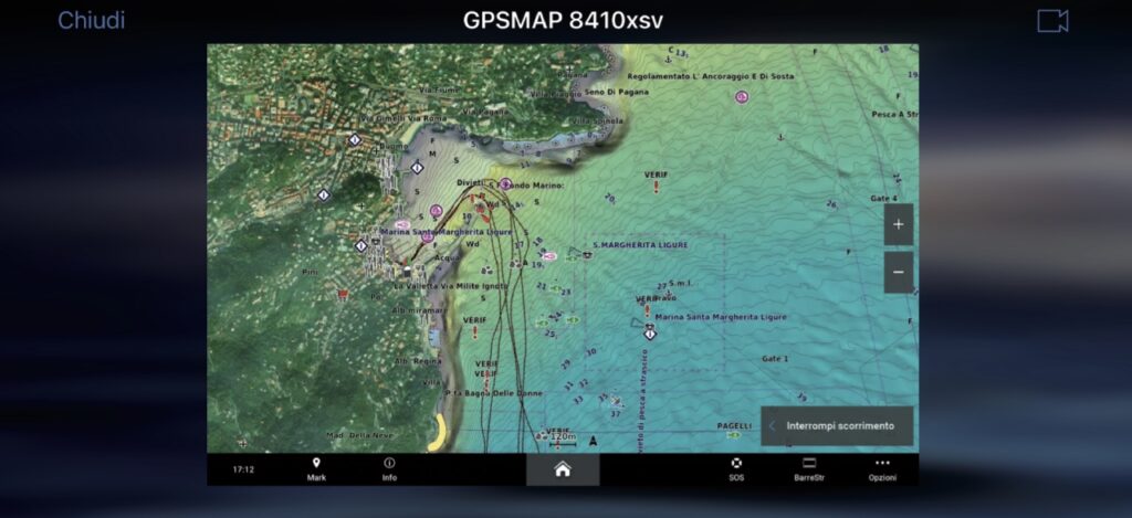 Opzione Relief Shading su Sonar Chart