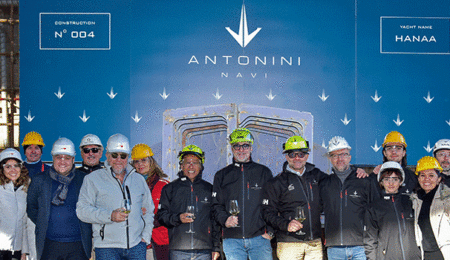 Antonini Navi festeggiamenti posa della chiglia Explorer Yacht 32 M