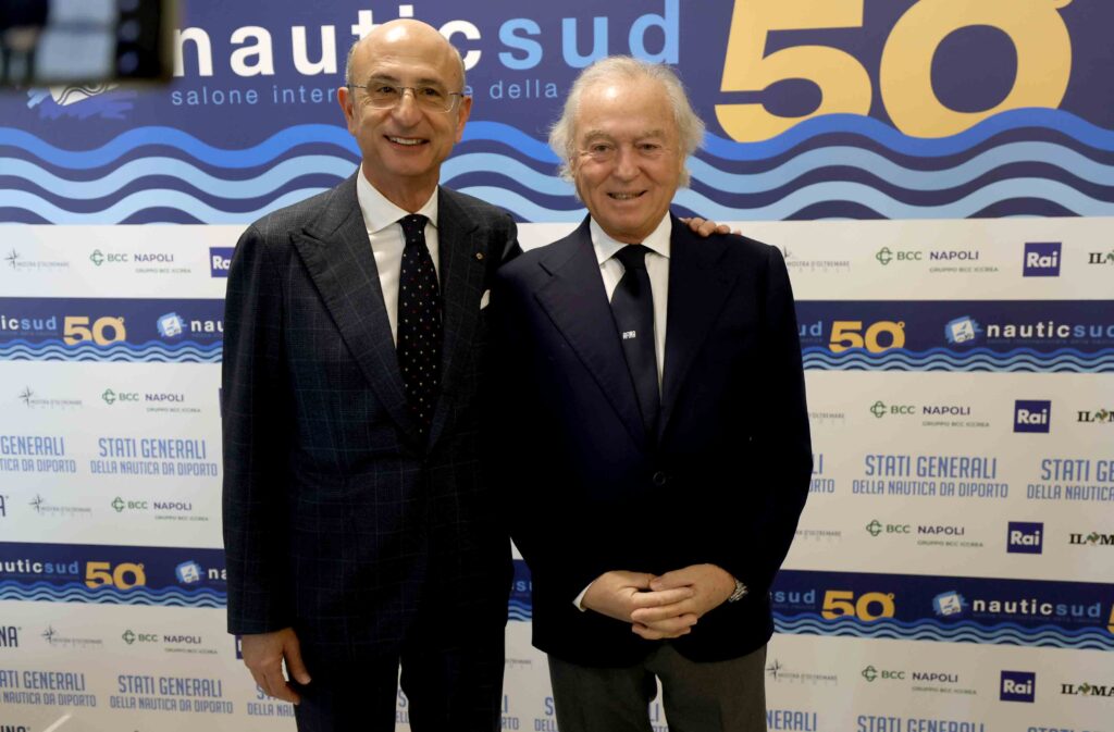 Amedeo Manzo, Presidente BCC Napoli e Gennaro Amato, Presidente AFINA, presentazione 50esima edizione NauticSud