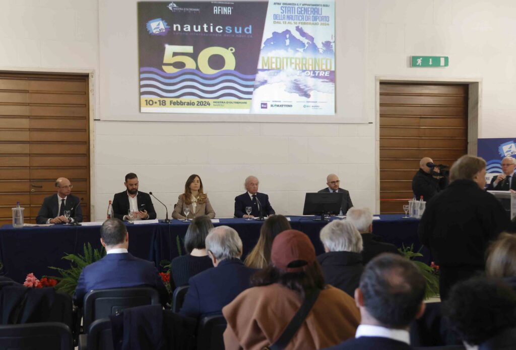 conferenza stampa 50esimo Nauticsud con membri AFINA e vertici Mostra d'Oltremare