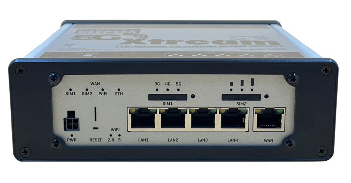 5G Xtream sezione frontale con porte USB e LAN