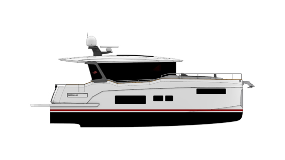 Sirena 48 Hybrid render profilo