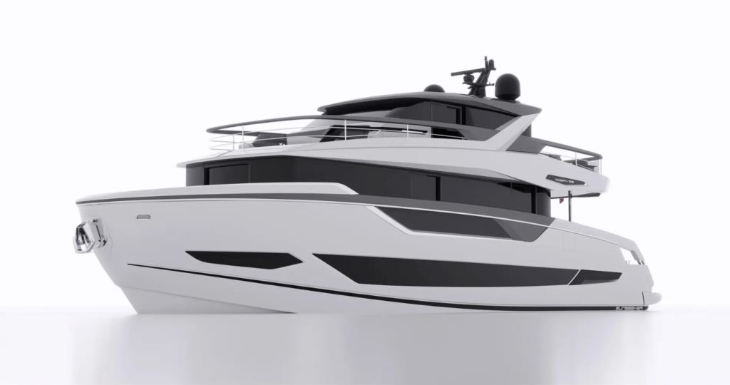 Yacht a motore di 24 metri design esterni