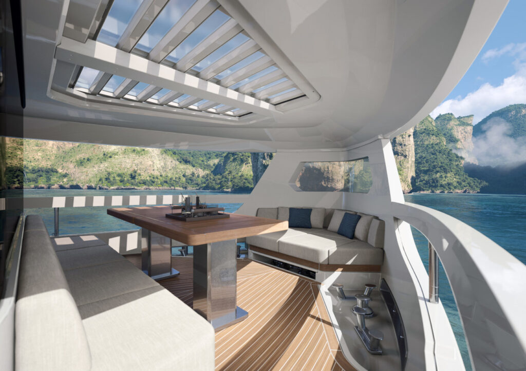 ferretti yachts infynito 80 all season terrace terrazza prua