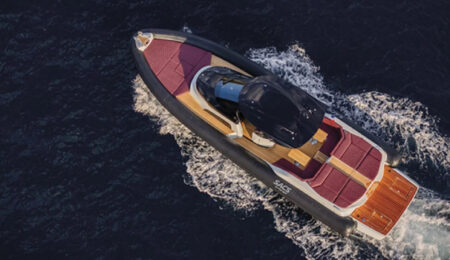 Strider-13 in navigazione con vista drone