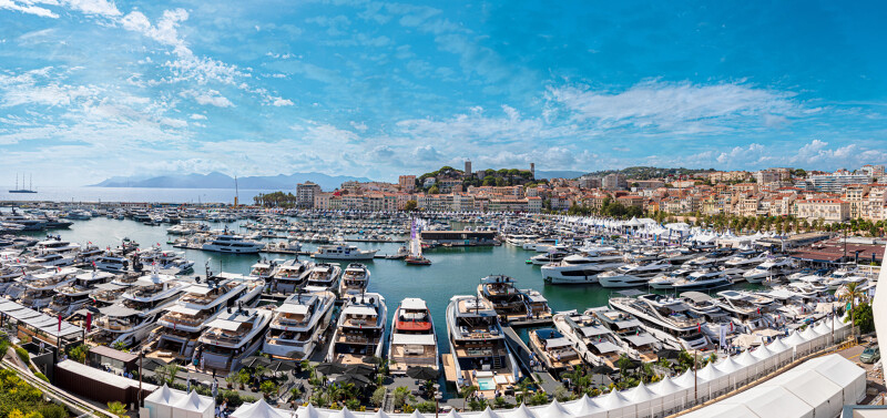 Vista panormanica Cannes Yachting Festival