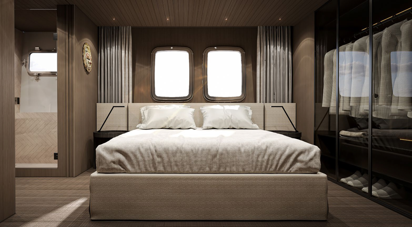 cabina yacht di lusso 33 metri Made in Italy