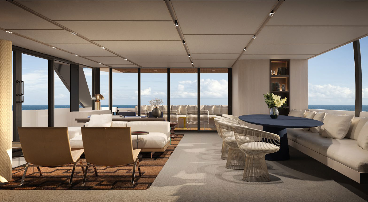 salone interni Sanlorenzo 33 metri