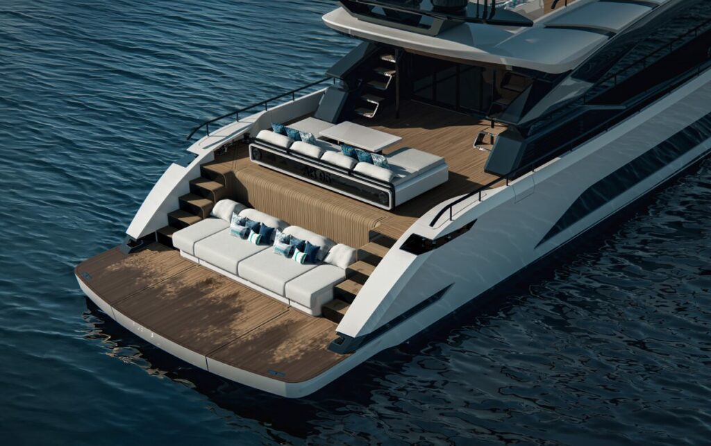 Beach area superyacht