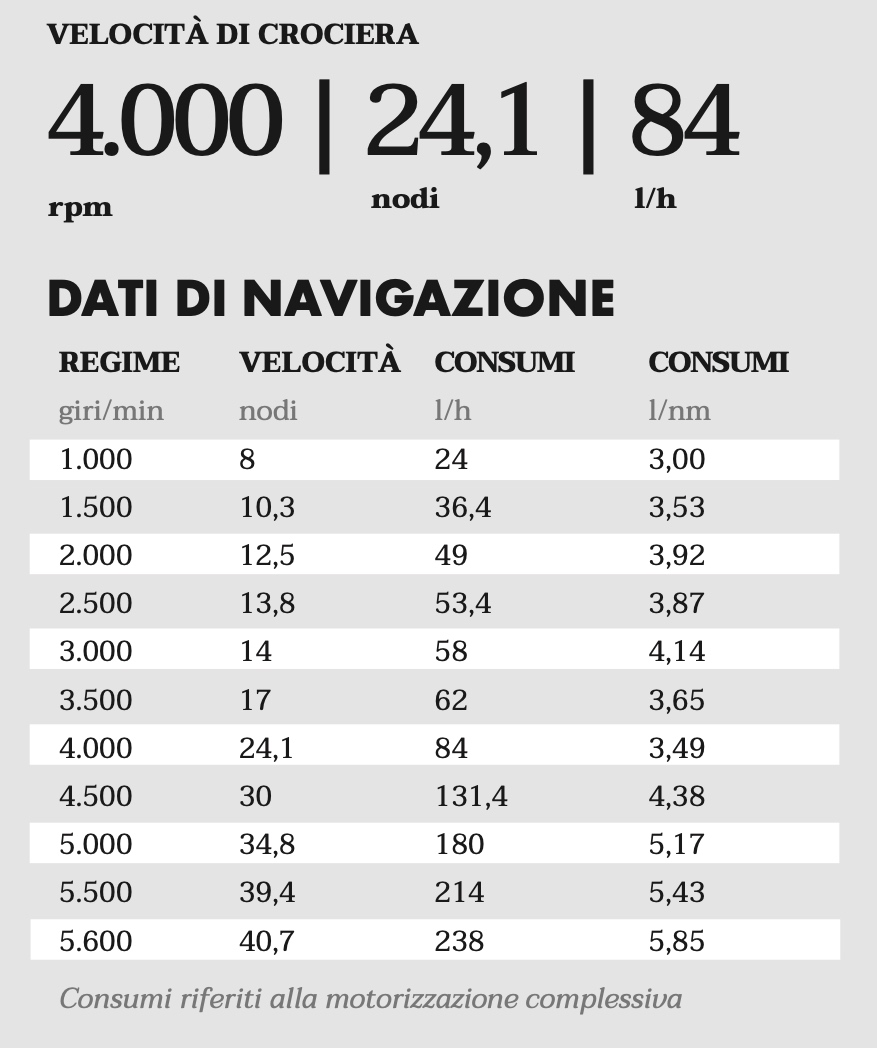 Idea 100 walk around dati di navigazione con due Honda BF350